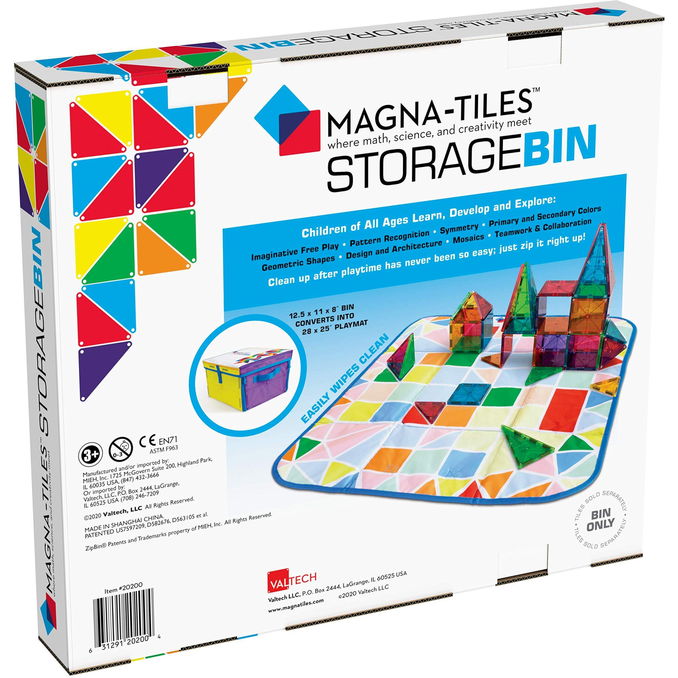 Magna-Tiles Storage Bin & Interactive Play-Mat  The Original Magnetic Building Brand