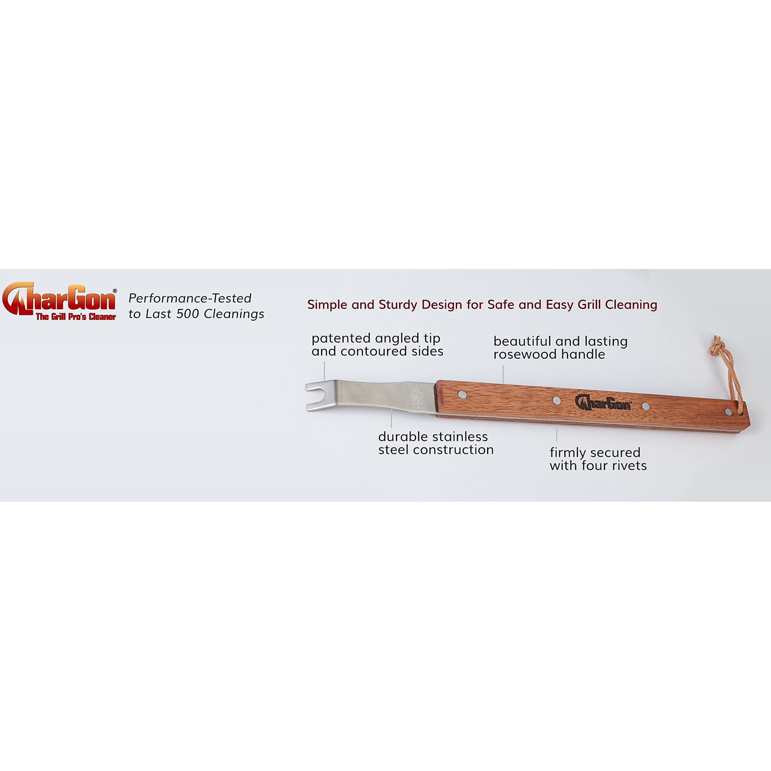 Chargon Bbq Stainless Steel Ultimate Grill And Bbq Cleaning Tool For Round Rod Grills