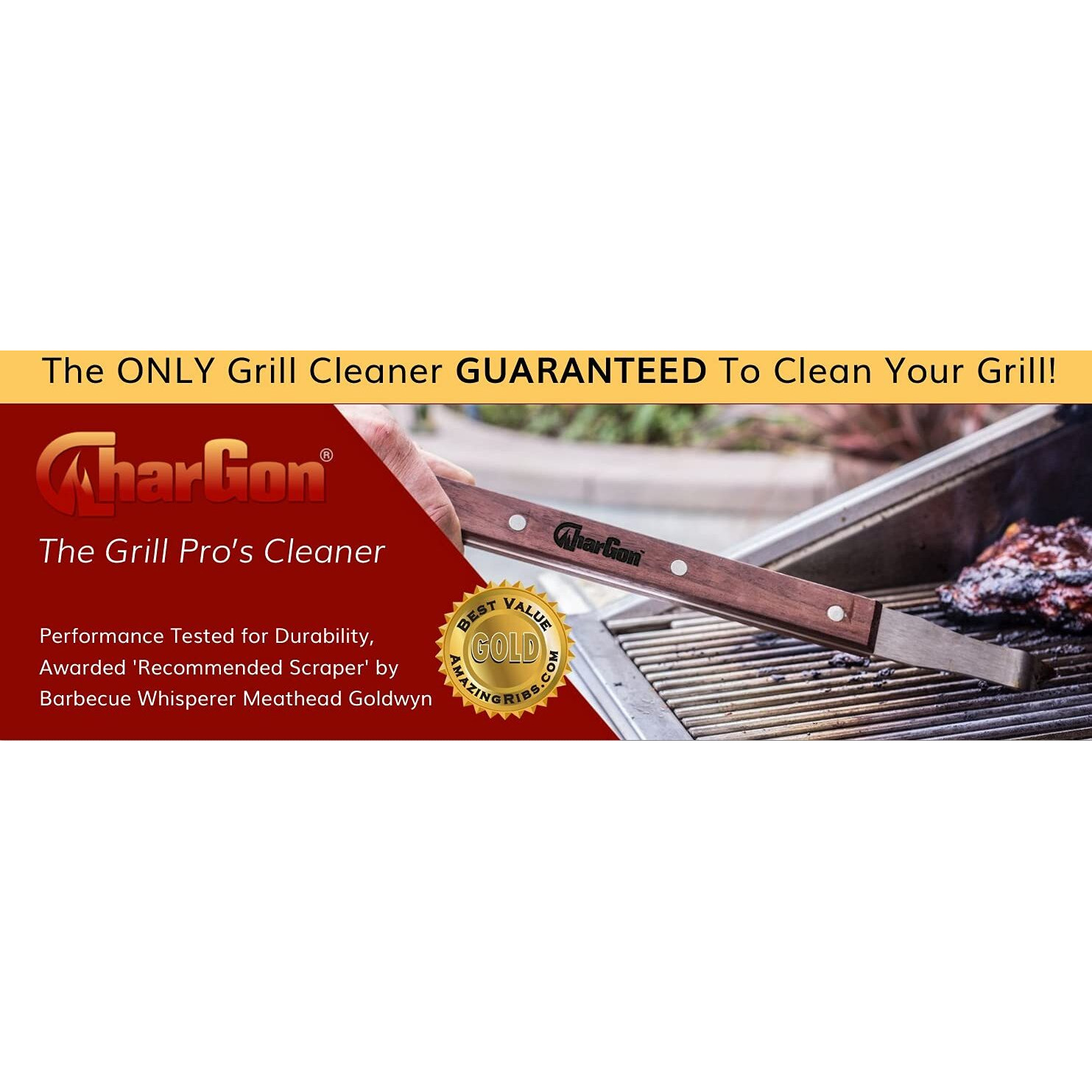 Chargon Bbq Stainless Steel Ultimate Grill And Bbq Cleaning Tool For Round Rod Grills