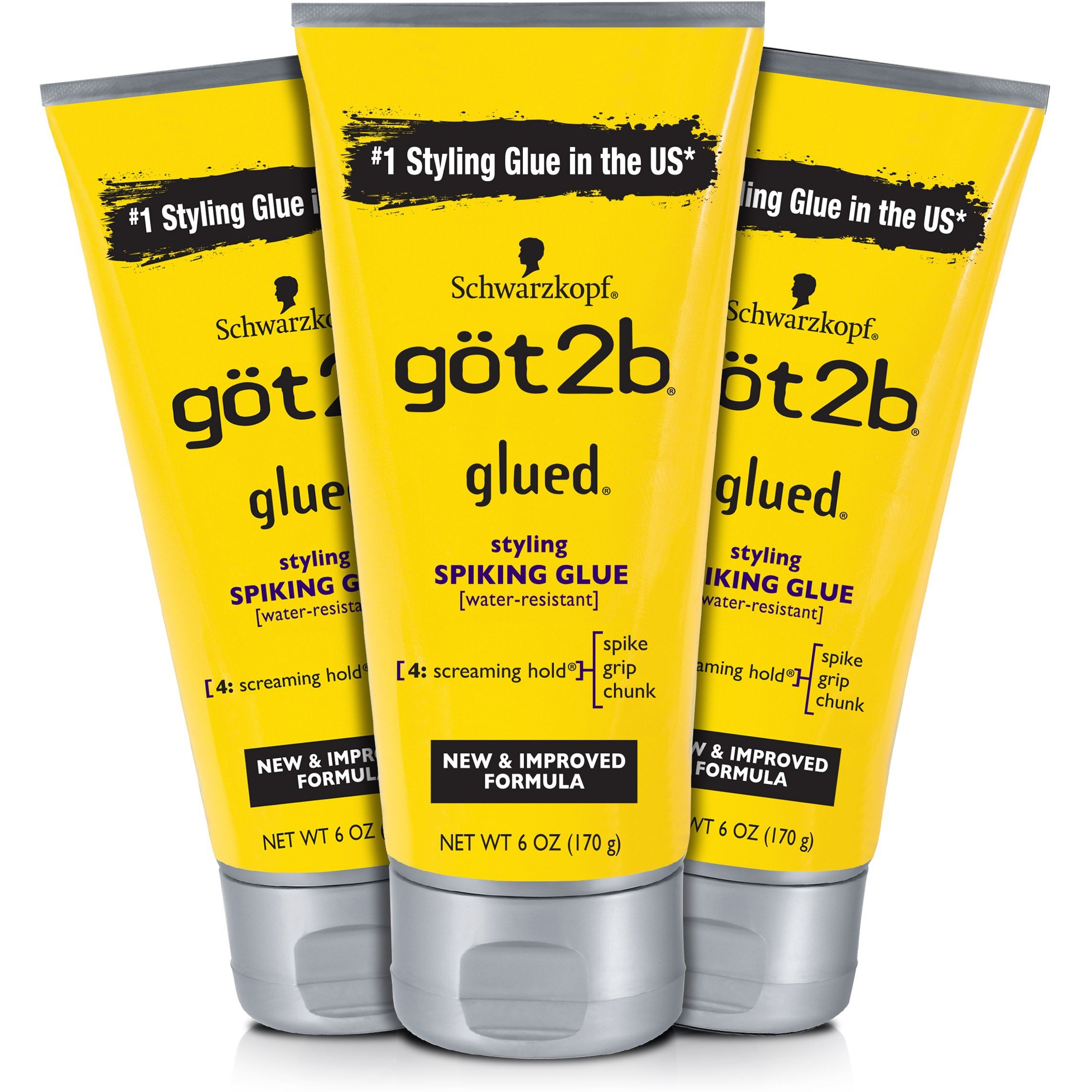 Got2B Glued Styling Spiking Hair Gel  6 Oz (Count Of 3)