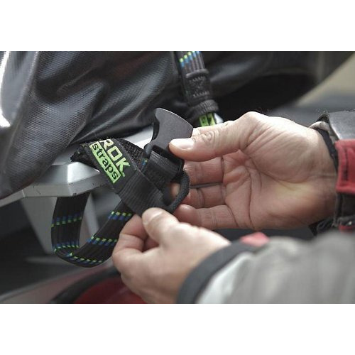 Rok Straps Rok-10031 Black/Orange 18"" - 60"" Motorcycle/Atv Adjustable Stretch Strap