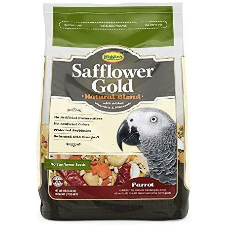 Higgins Safflower Gold Natural Food Mix For Parrots 3Lbs