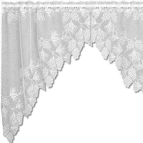 Heritage Lace Woodland 68-Inch Wide By 40-Inch Drop Swag Pair  White