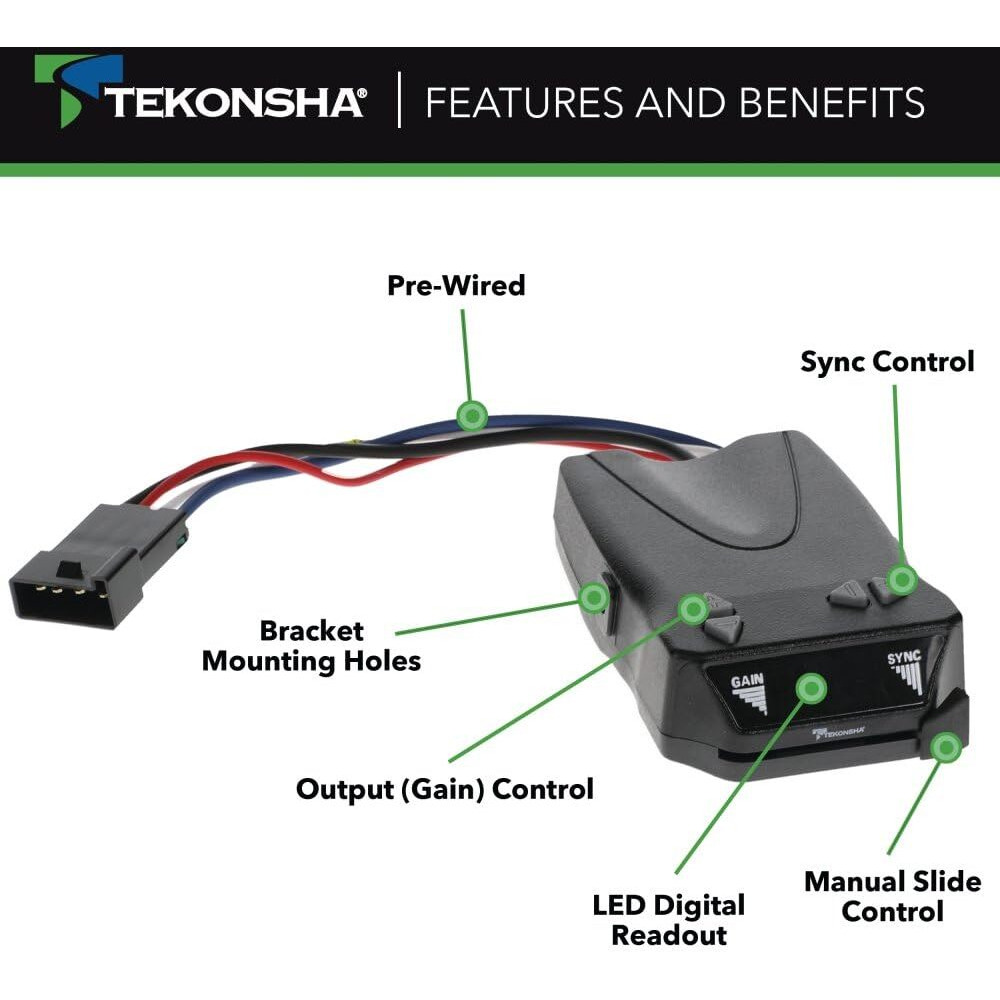 Reese Towpower 8507111 Brakeman Iv Digital Brake Control  Small Compact Design
