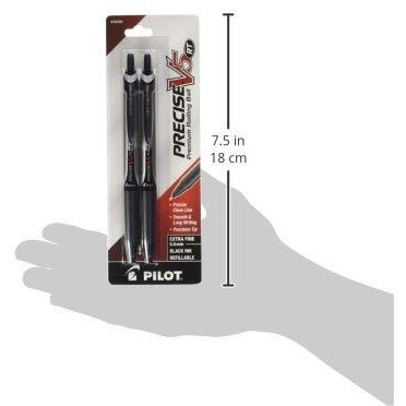 Pilot Precise V5 Rt Retractable Rolling Ball Pens  Extra Fine Point  Black Ink  6 Pens