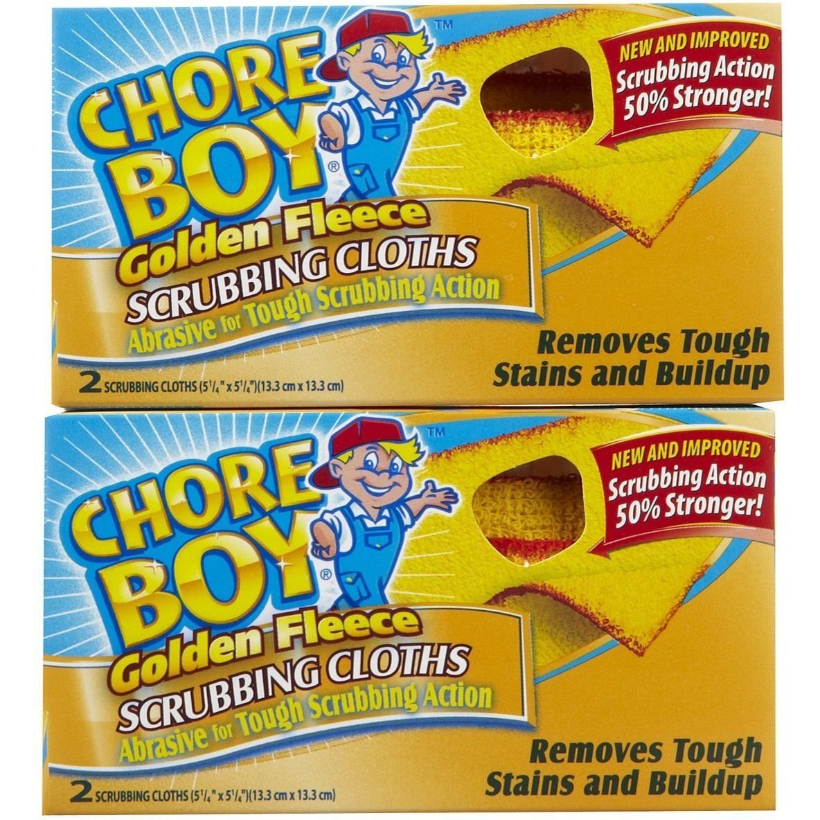 Chore Boy Golden Fleece Scrubbing Cloths | 2-Units Per Pack | 12-Pack Total