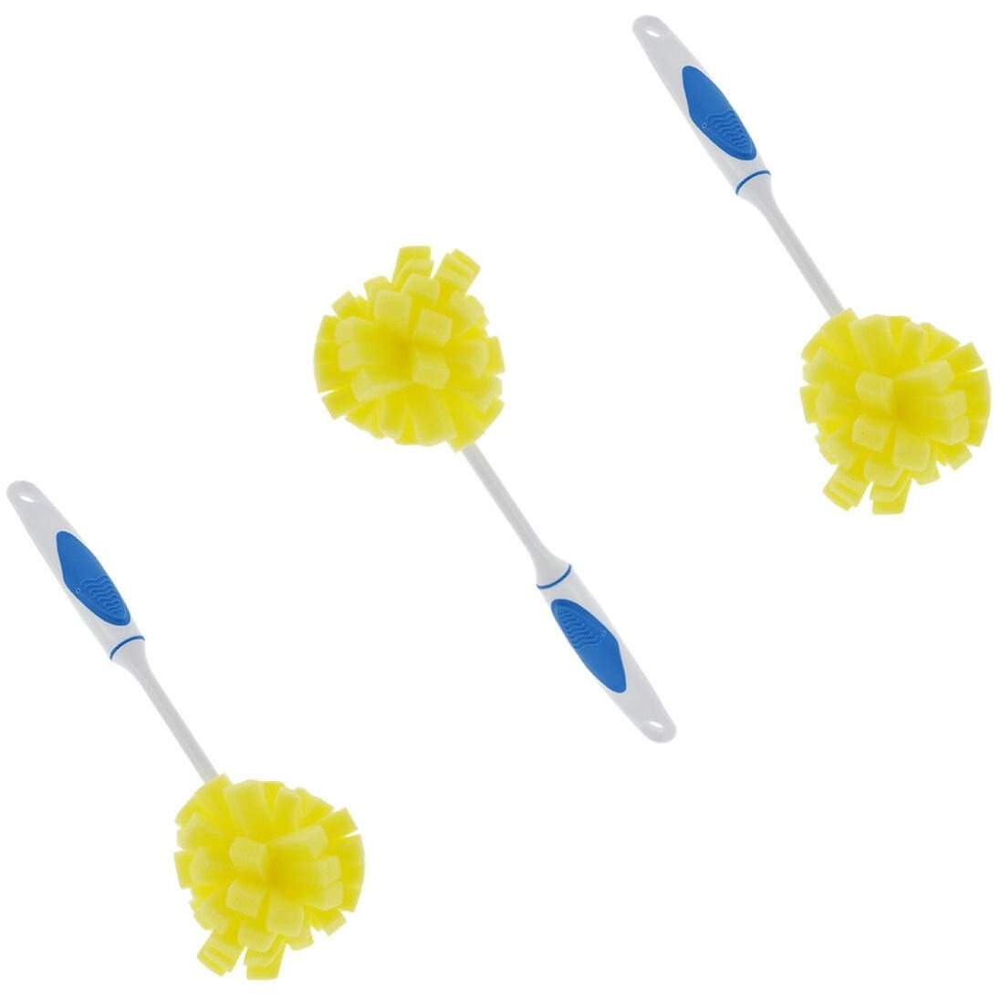 Scrub Buddies Dishwashing Foam Sponges With Handles Bottle/Glass Scrubbers 3Pack