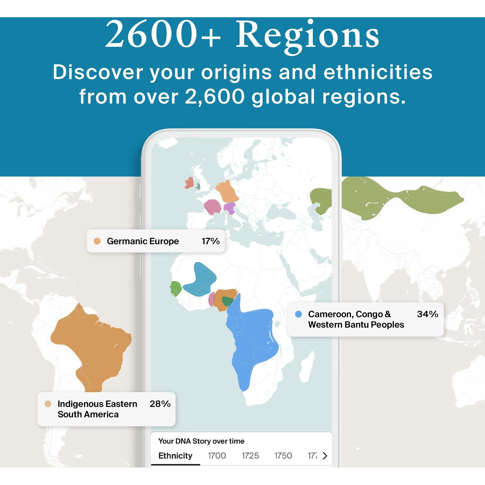 Ancestrydna + Traits Genetic Test Kit Personalized Genetic Traits  Dna Ethnicity Test  Origins & Ethnicities  Complete Dna Test  Ancestry Reports