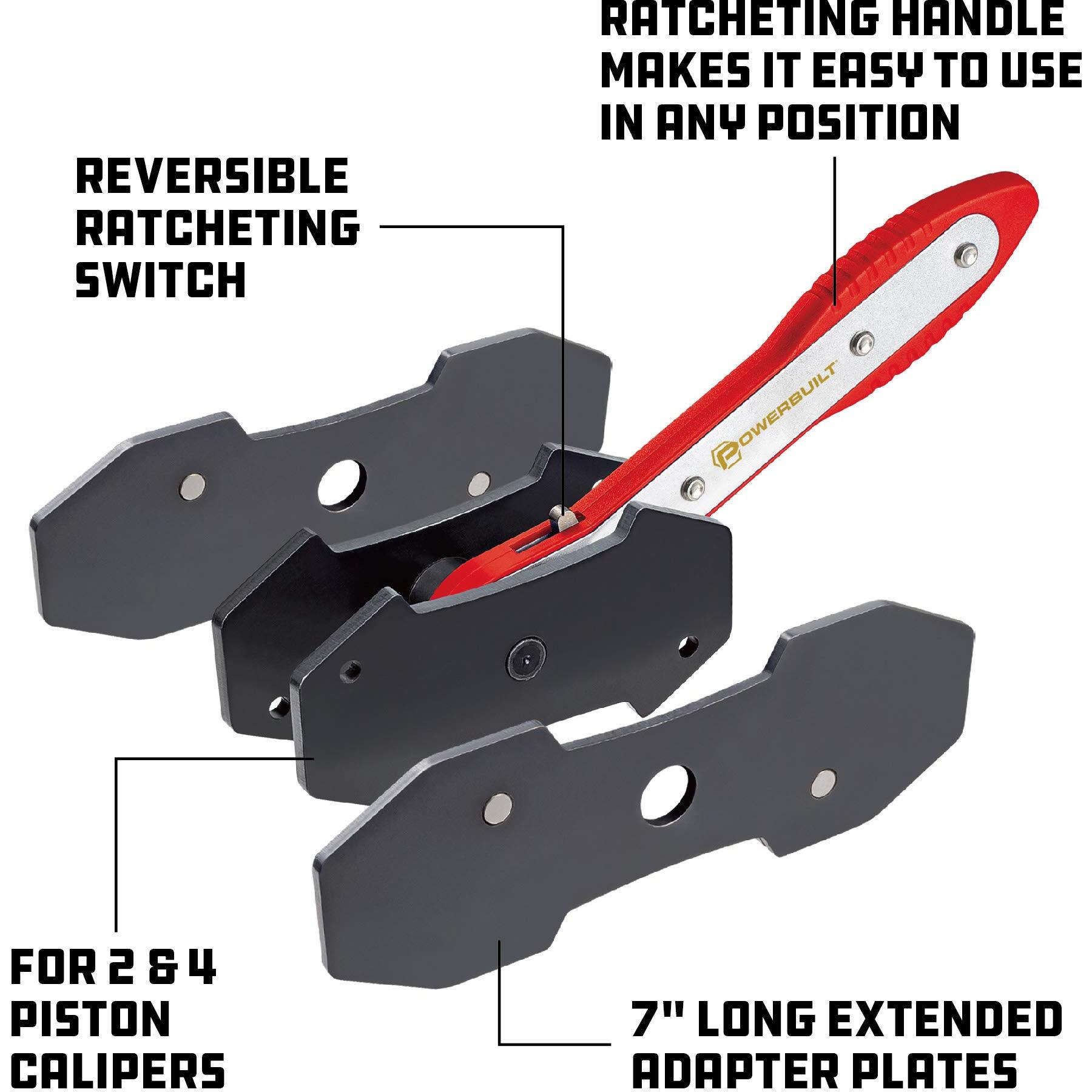 Powerbuilt Ratcheting Brake Caliper Piston Spreader Press Tool - 647861