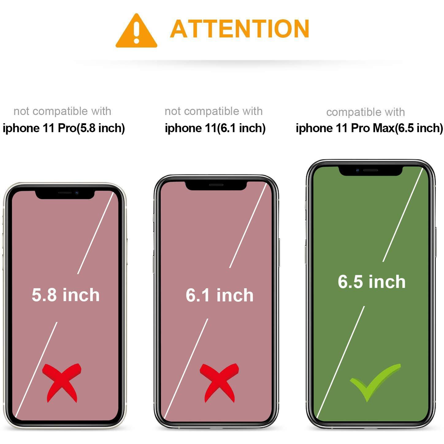 Kihuwey Iphone 11 Pro Max Case Wallet With Credit Card Holder  Premium Leather Magnetic Clasp Kickstand Heavy Duty Protective Cover For 11 Pro Max 6.5 Inch(Brown)