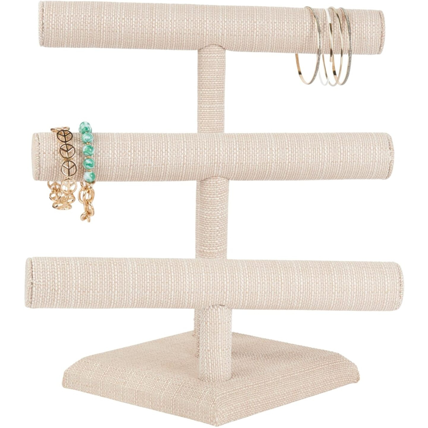 Sswbasics Linen Jewelry Display - 3-Tier
