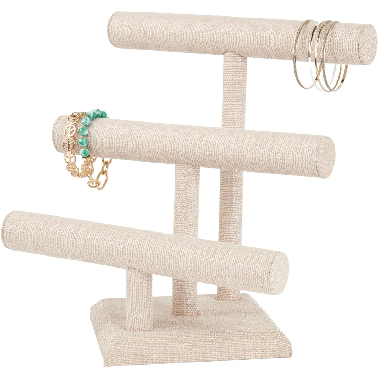 Sswbasics Linen Jewelry Display - 3-Tier