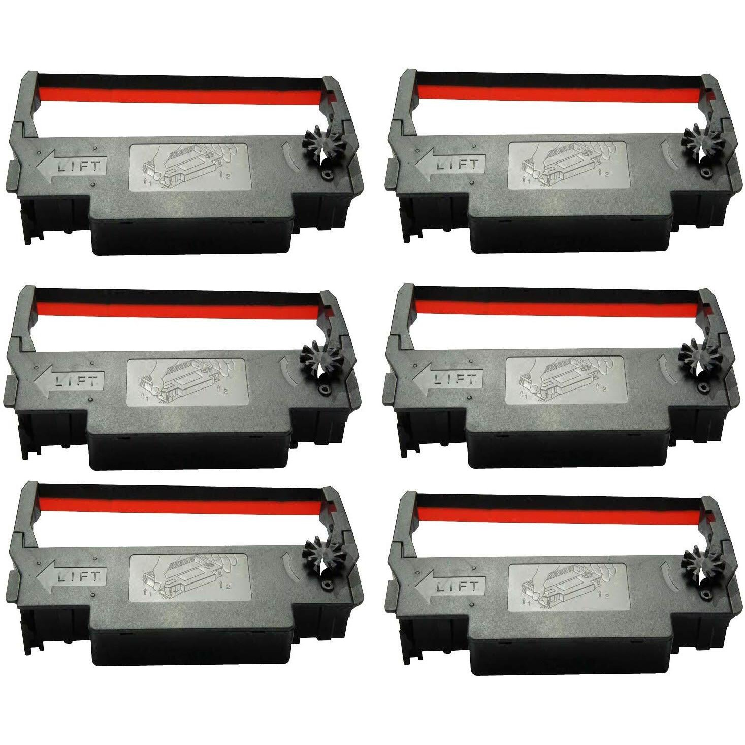 Sp-700 Black And Red Ribbon Ink Cartridge Compatible With Star Sp-700Br  Rc-700Br  Sp-712  Sp-742 Pos Printer Ribbon (6 Pack)