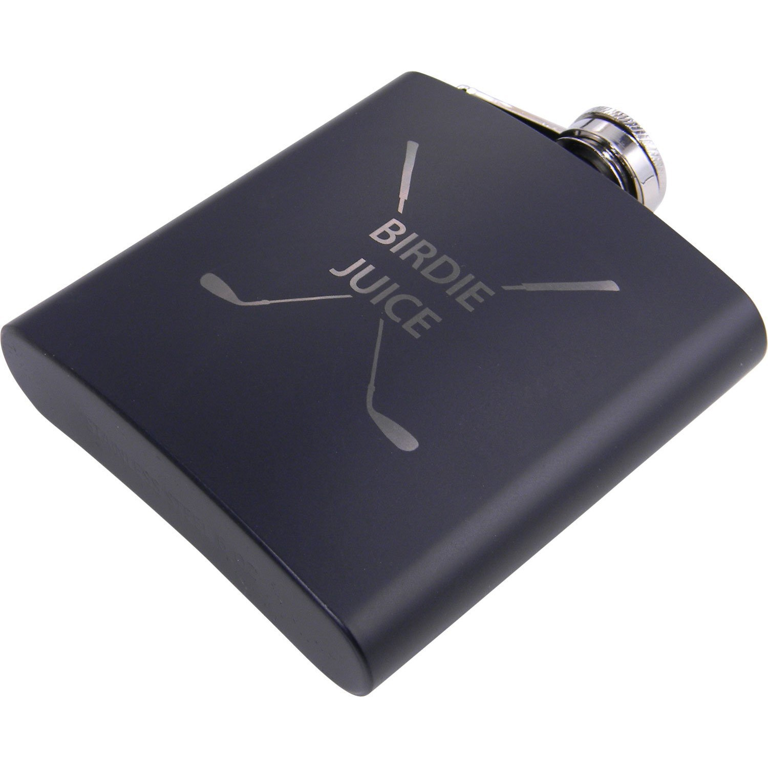 Golf Birdie Juice Flask  Funnel And Gift Box - Great Chirstmas  Birthday  Valentines Gift For Golfers (Black)