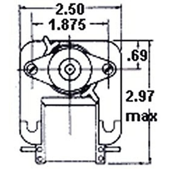 Fasco K109 C Frame Open K Line Shaded Pole Oem Replacement Electric Motor With Sleeve Bearing  1/75Hp  3000Rpm  115Vac  60Hz  0.77 Amps  2.37"" Shaft Length  For Vent Fan
