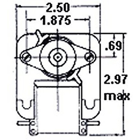 Fasco K109 C Frame Open K Line Shaded Pole Oem Replacement Electric Motor With Sleeve Bearing  1/75Hp  3000Rpm  115Vac  60Hz  0.77 Amps  2.37"" Shaft Length  For Vent Fan