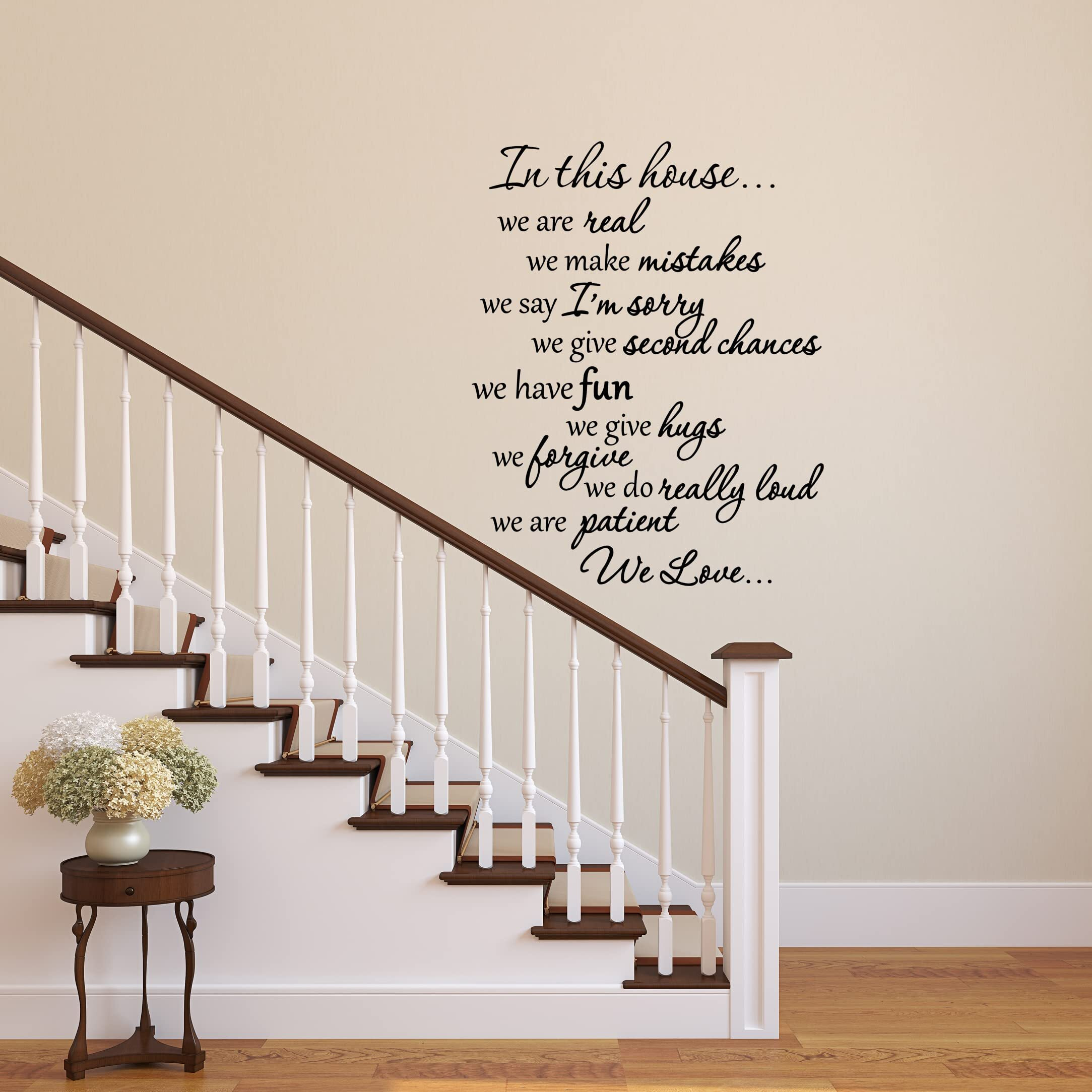 In This House We Do Wall Decals Family Rules Quotes Sayings Vinyl Wall Art Stickers