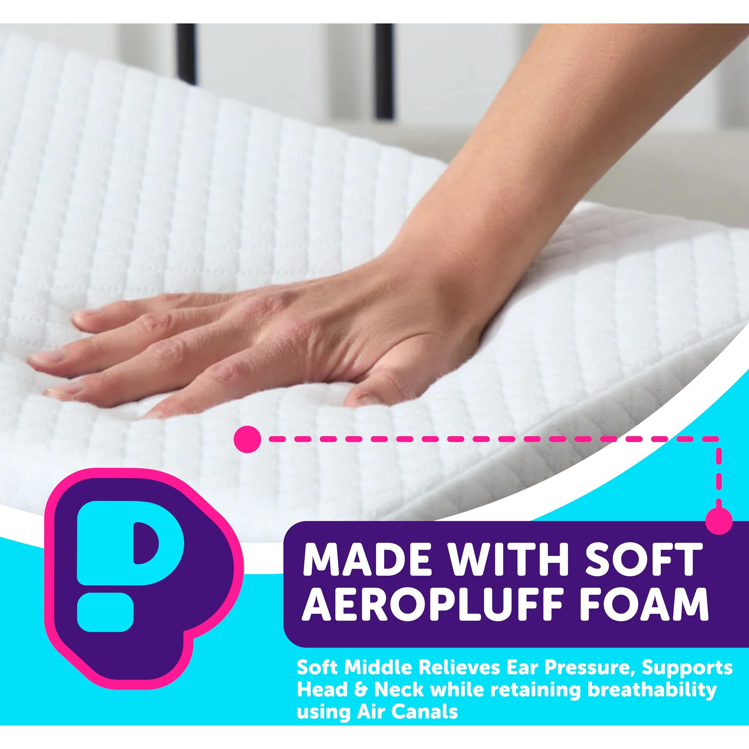Pillow Cube Side Cube - 5"" Cube Pillows For Side Sleepers  Cooling Memory Foam Pillows For Neck And Shoulder Pain - King  Queen  Twin 24"&quotX12"&quotX5""