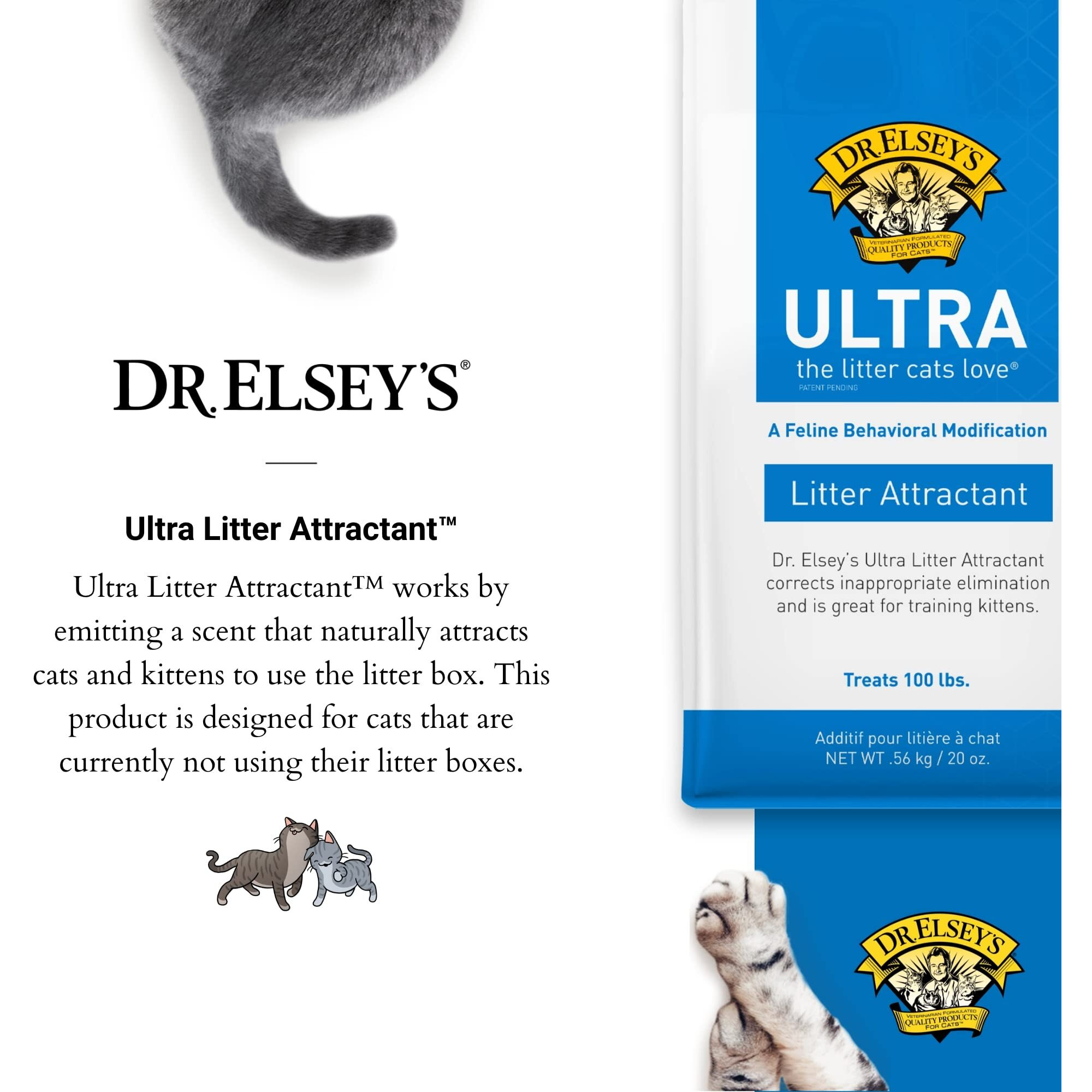 Dr. Elsey's Litter Box Attractant - Ultra Litter Attractant - 20 Oz Pouch - Feline Behavior Modification & Training Tool