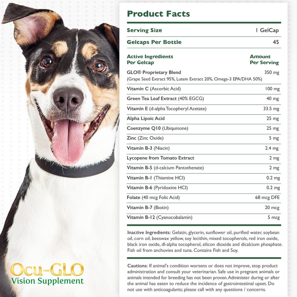 Ocu-Glo Vision Supplement For Medium To Large Dogs (45Ct)