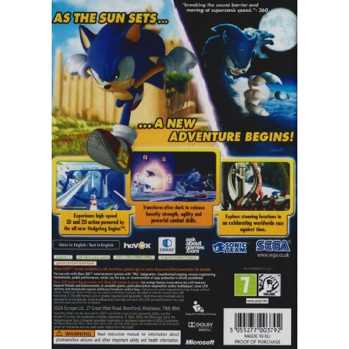 Sonic Unleashed - Classics Edition (Xbox 360)