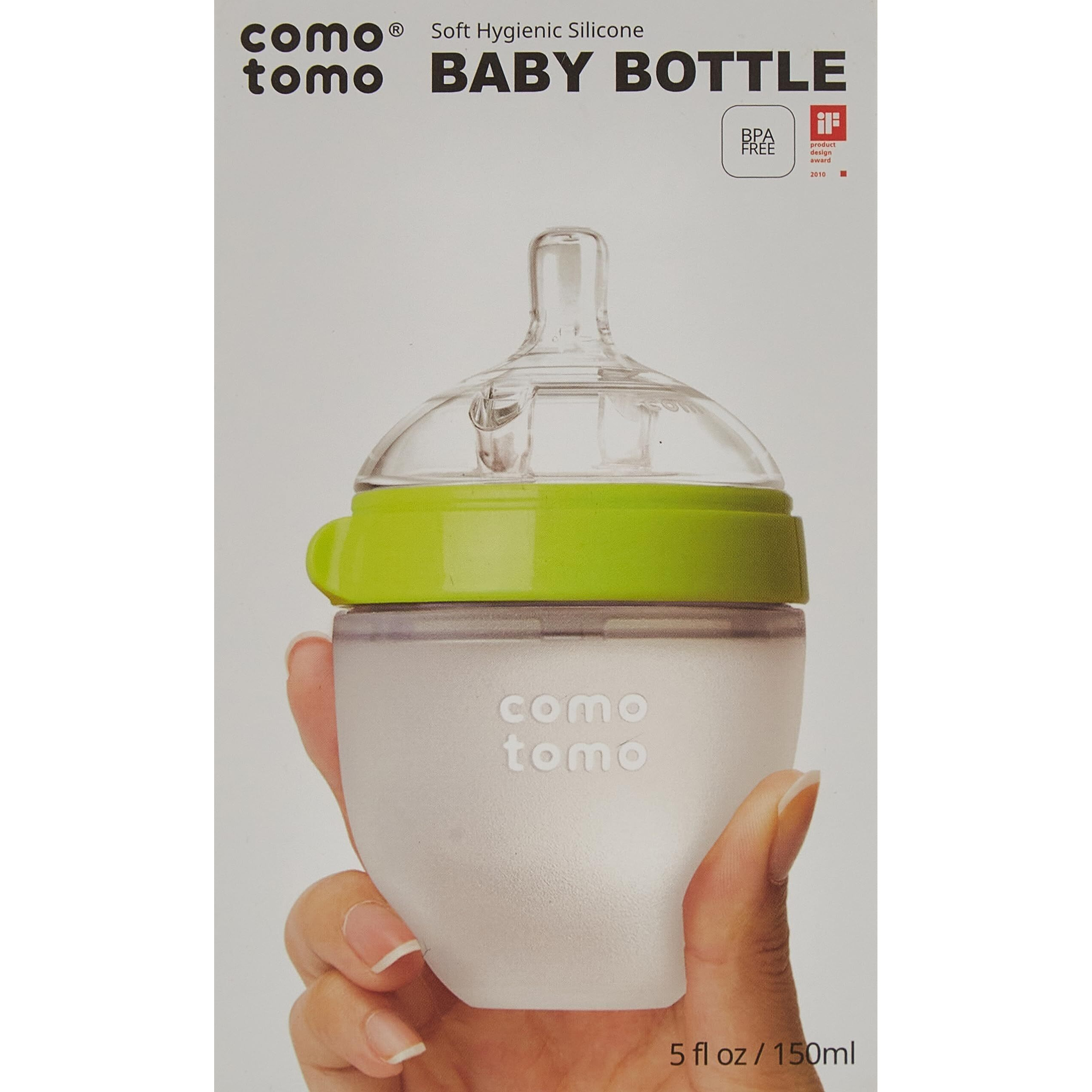 Comotomo Baby Bottle Single Pack  Green  8Oz
