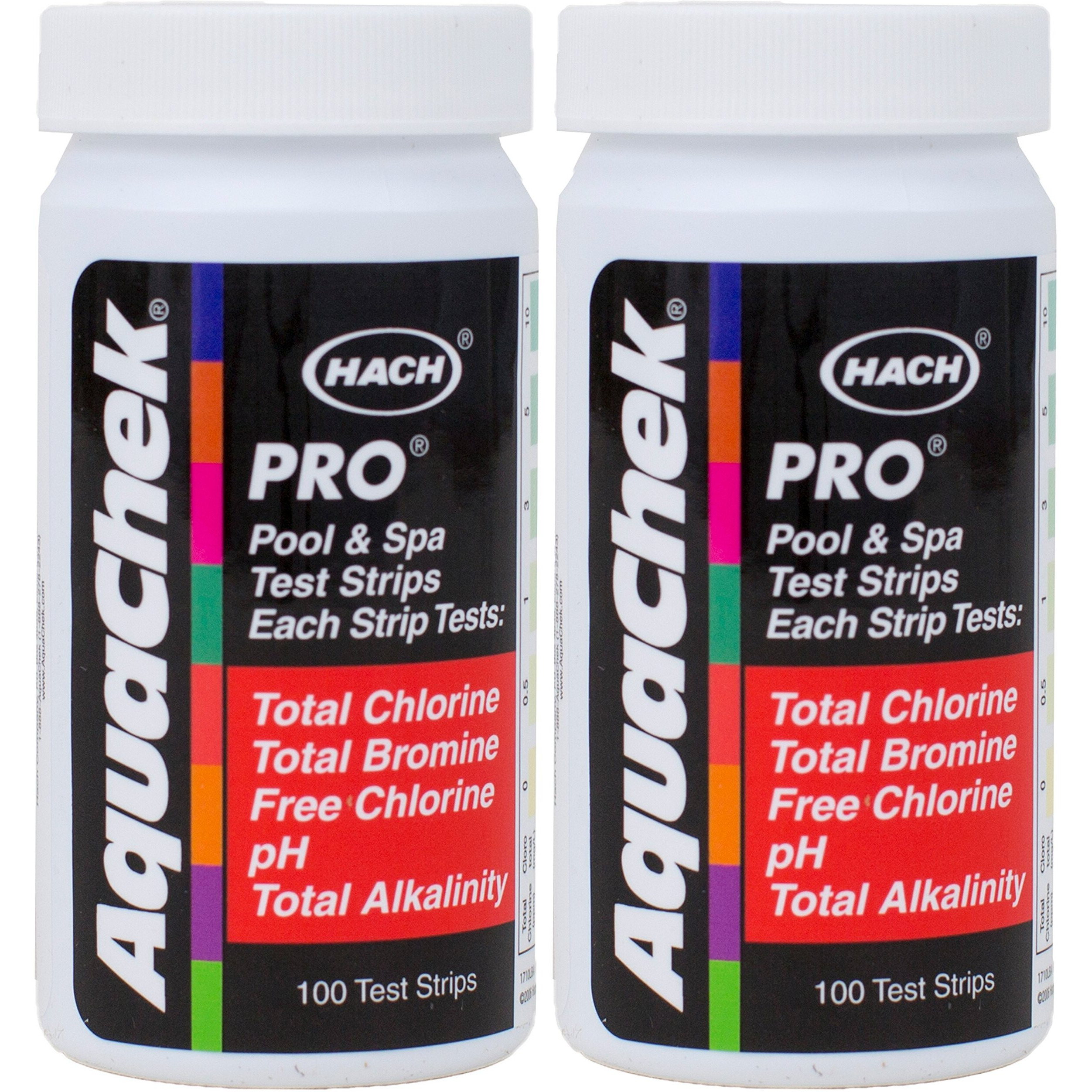 2) Aquachek 511710 Pro Swimming Pool Spa 5 In 1 Test Kit Strips 5-Way 100 Pack