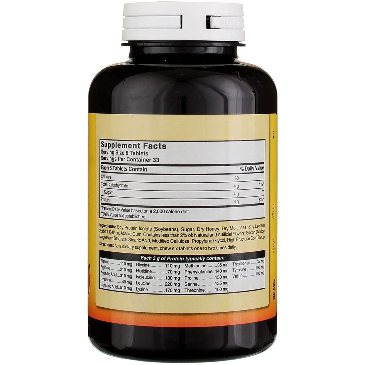 Natures Blend Protein Tablets Honey Flavor 200 Tablets