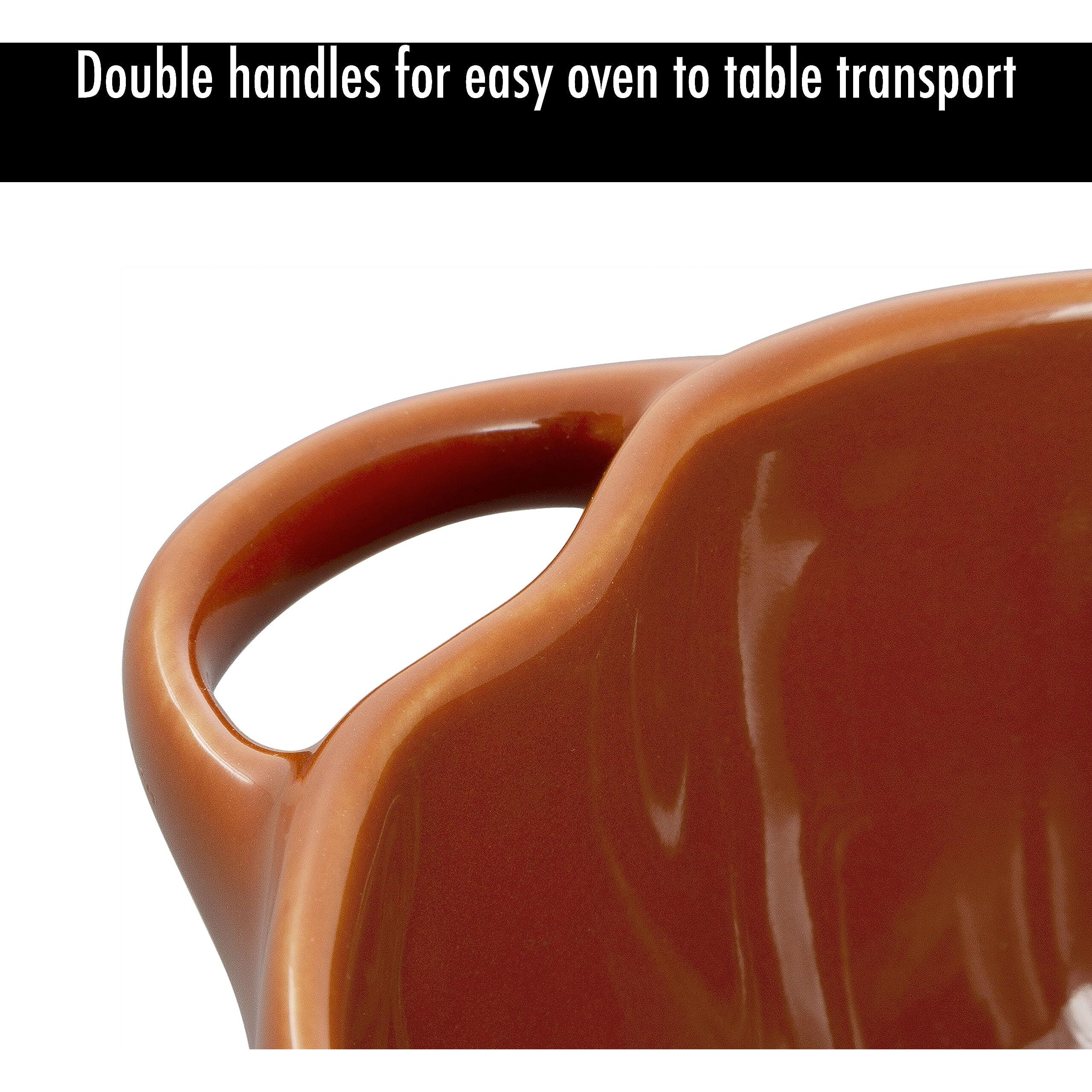 Staub 0.5-Qt Petite Ceramic  Oven & Stove Safe Up To 572F  Pumpkin Dish  Baking   Candy Dish  Burnt Orange