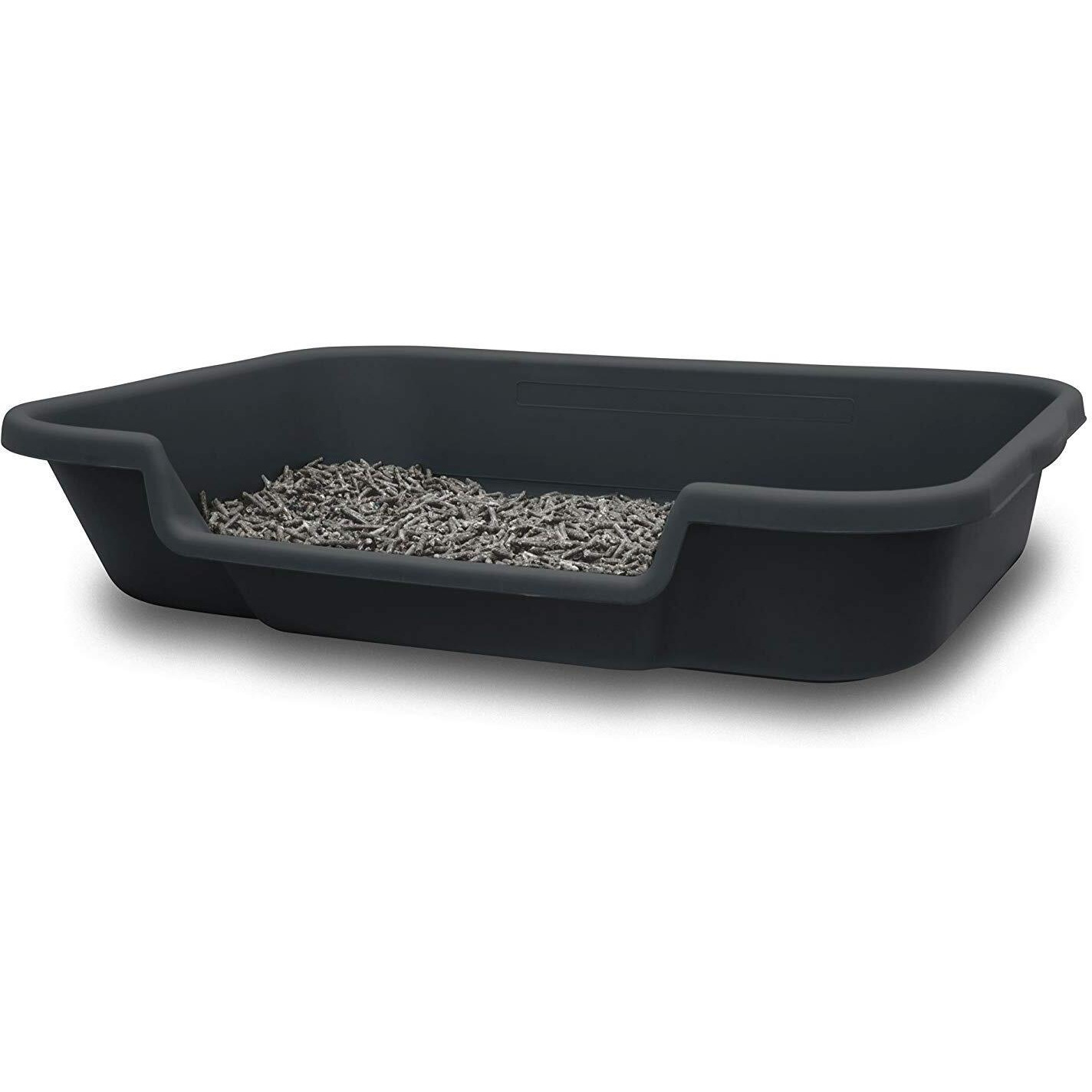 Puppygohere Dog Litter Box  Large Size  Blacksmithe Black  Durable & Pet Safe Puppy Litter Box  Indoor Open Top Entry Dog Litter Pan  Comfortable For Dogs  Great For Dogs Up To 20 Lbs