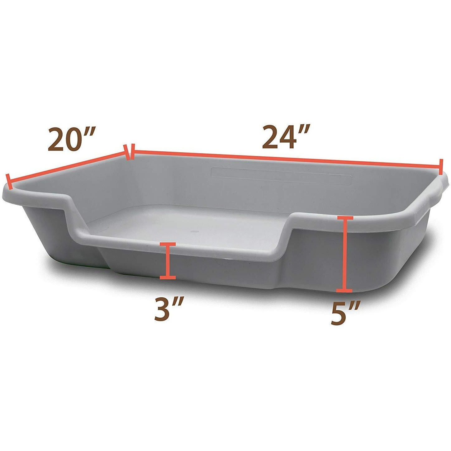 Puppygohere Dog Litter Box  Large Size  Blacksmithe Black  Durable & Pet Safe Puppy Litter Box  Indoor Open Top Entry Dog Litter Pan  Comfortable For Dogs  Great For Dogs Up To 20 Lbs