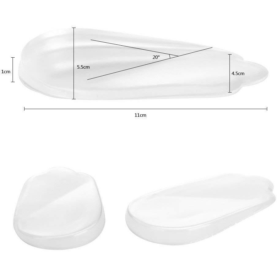 Neppt Orthopedic Insoles Heel Inserts Lift Shoe Wedge Silicone Knee Pads Women And Men Corrective Pronation  Supination  Medial  Lateral (2 Pairs Kit)