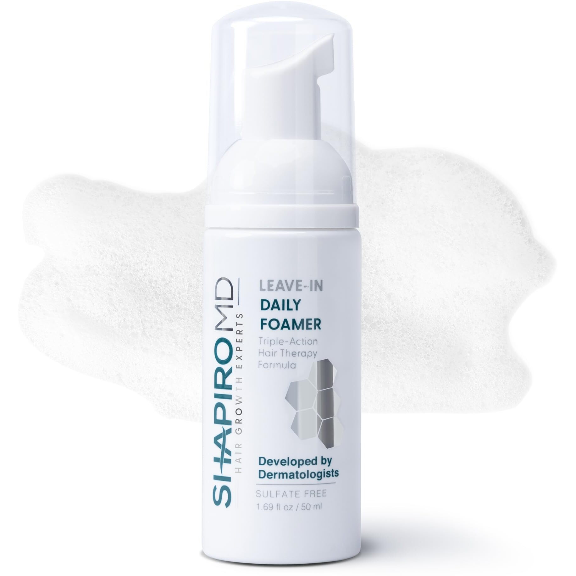 Hair Loss Leave-In Daily Foam | Dht Fighting Vegan Formula For Thinning Hair Developed By Dermatologists | Experience Healthier  Fuller & Thicker Looking Hair - Shapiro Md | 1-Month Supply