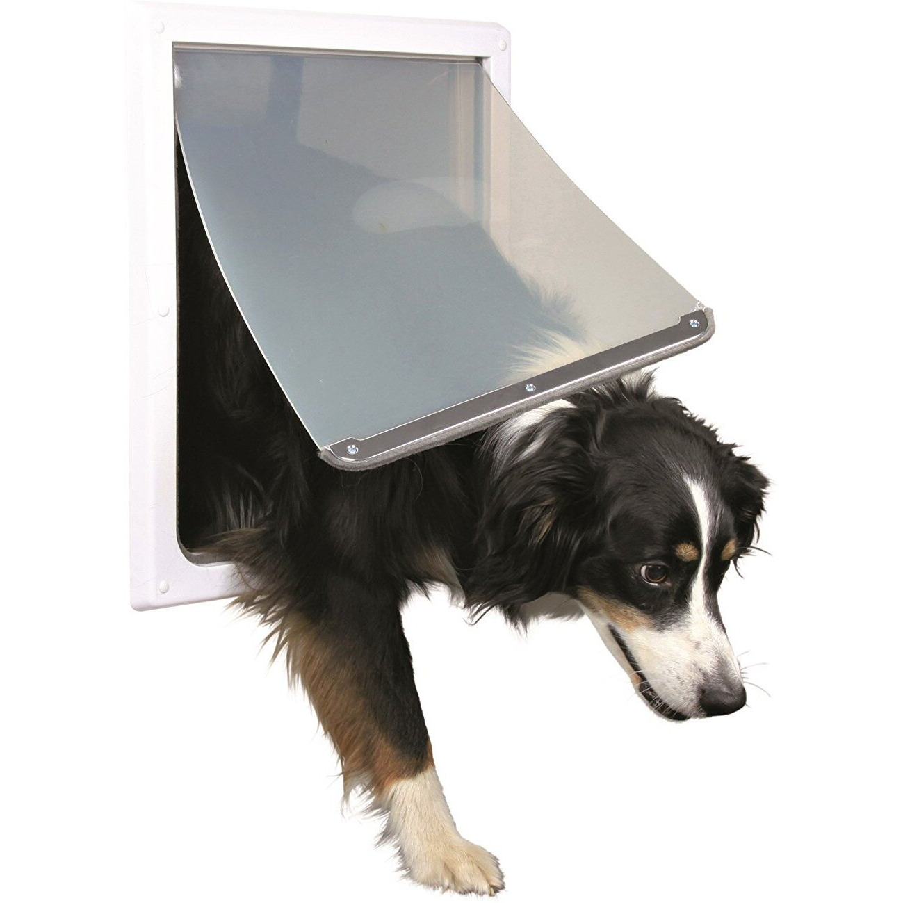 Trixie Pet Products 2-Way Locking Dog Door  Medium To X-Large Dogs  White