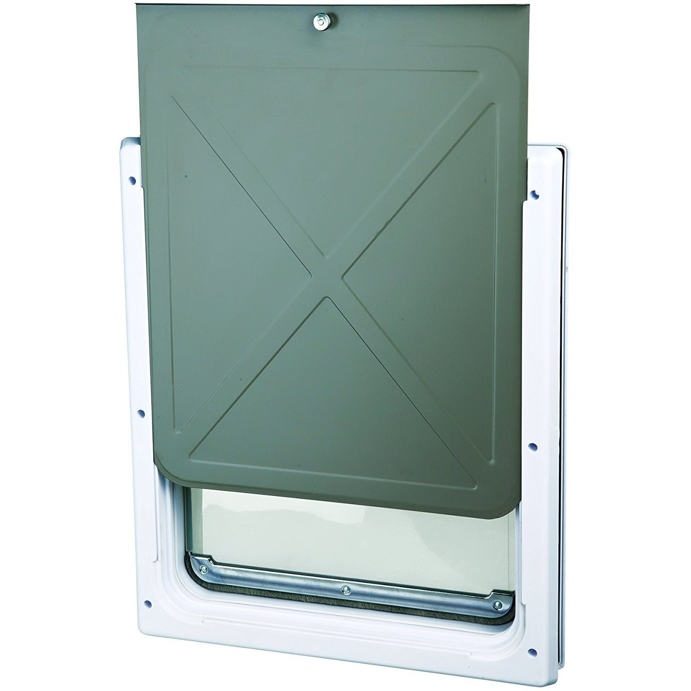 Trixie Pet Products 2-Way Locking Dog Door  Medium To X-Large Dogs  White