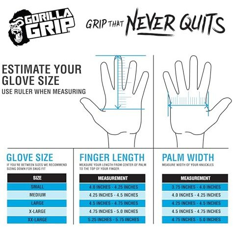 Gorilla Grip Gloves  Max Grip  All Purpose Work Gloves  Slip Resistant  Nylon Shell  Medium  25 Pairs