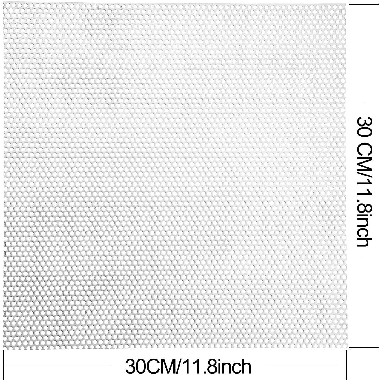 Perforated Sheet Stainless Steel Perforated Metal Sheet 11.8"" X 11.8"" Stainless Steel Preforated Sheet  0.12"" Hole