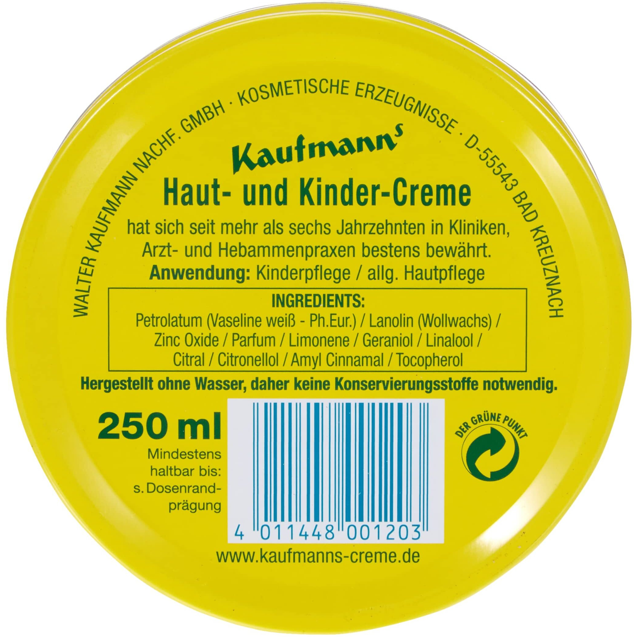 Kaufmanns 120 Haut & Kindercreme 250Ml