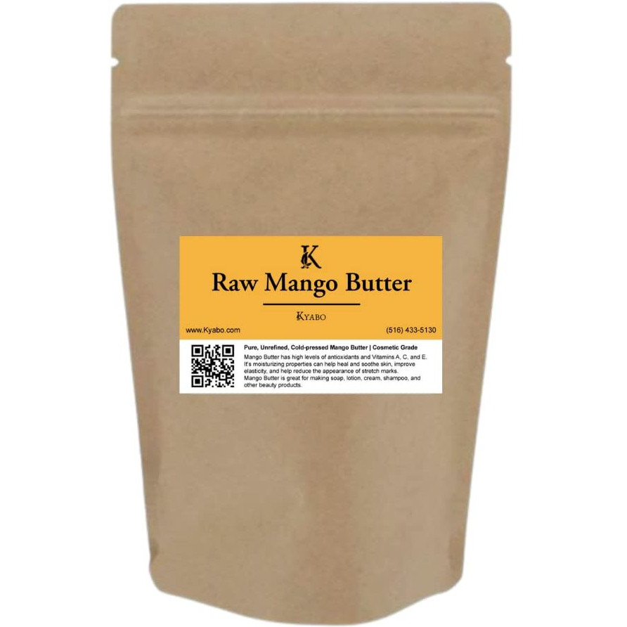 Kyabo 3Lbs Mango Butter Premium Organic Unrefined Raw Virgin 100% Pure Cold Press Grade A Non Gmo 100% Natural For Skin Bodycare Beauty Moisturizer Diy For Body Butters  Soap Making Lotions  Creams