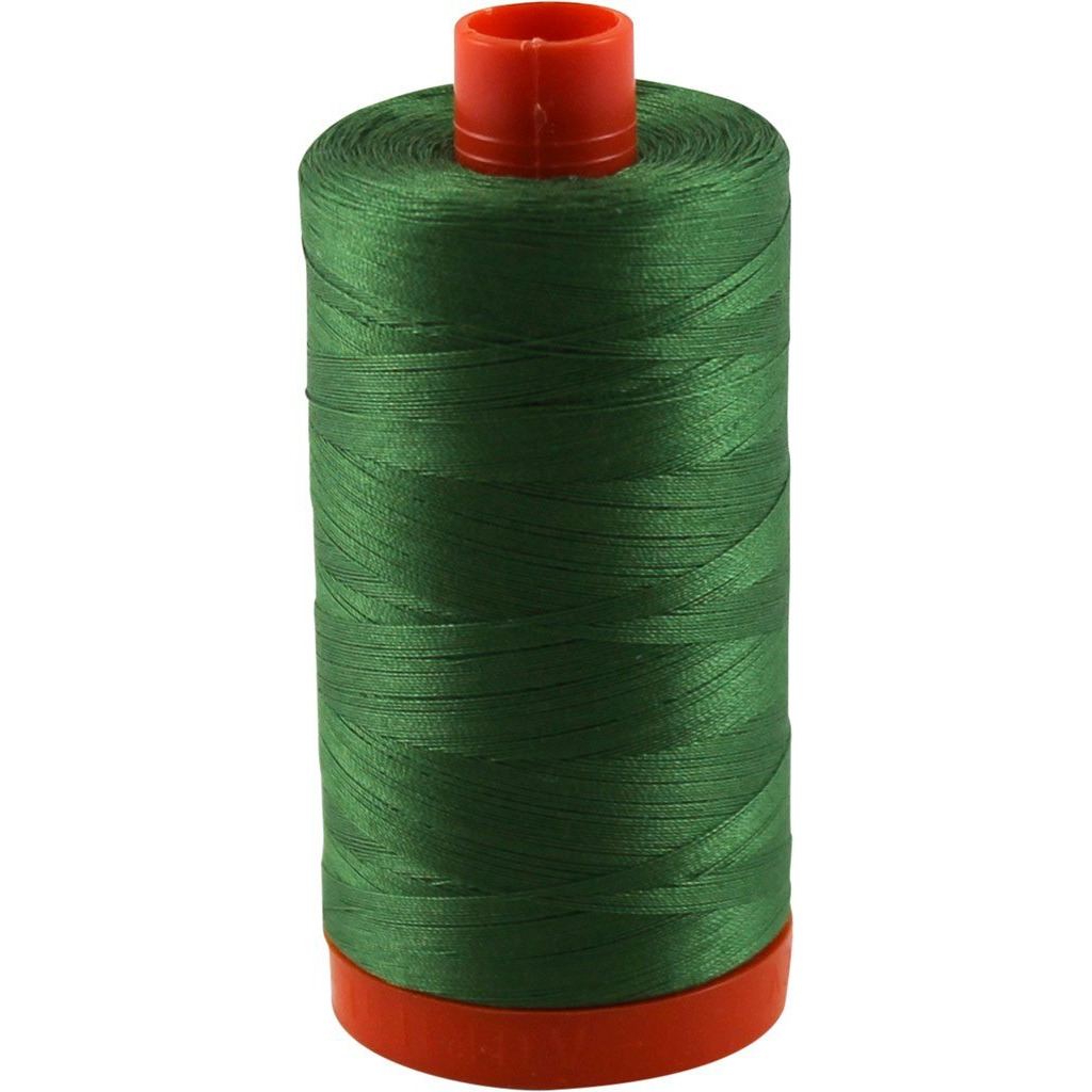 Aurifil Thread 2890 Dark Grass Green Cotton Mako 50Wt Large Spool 1300M