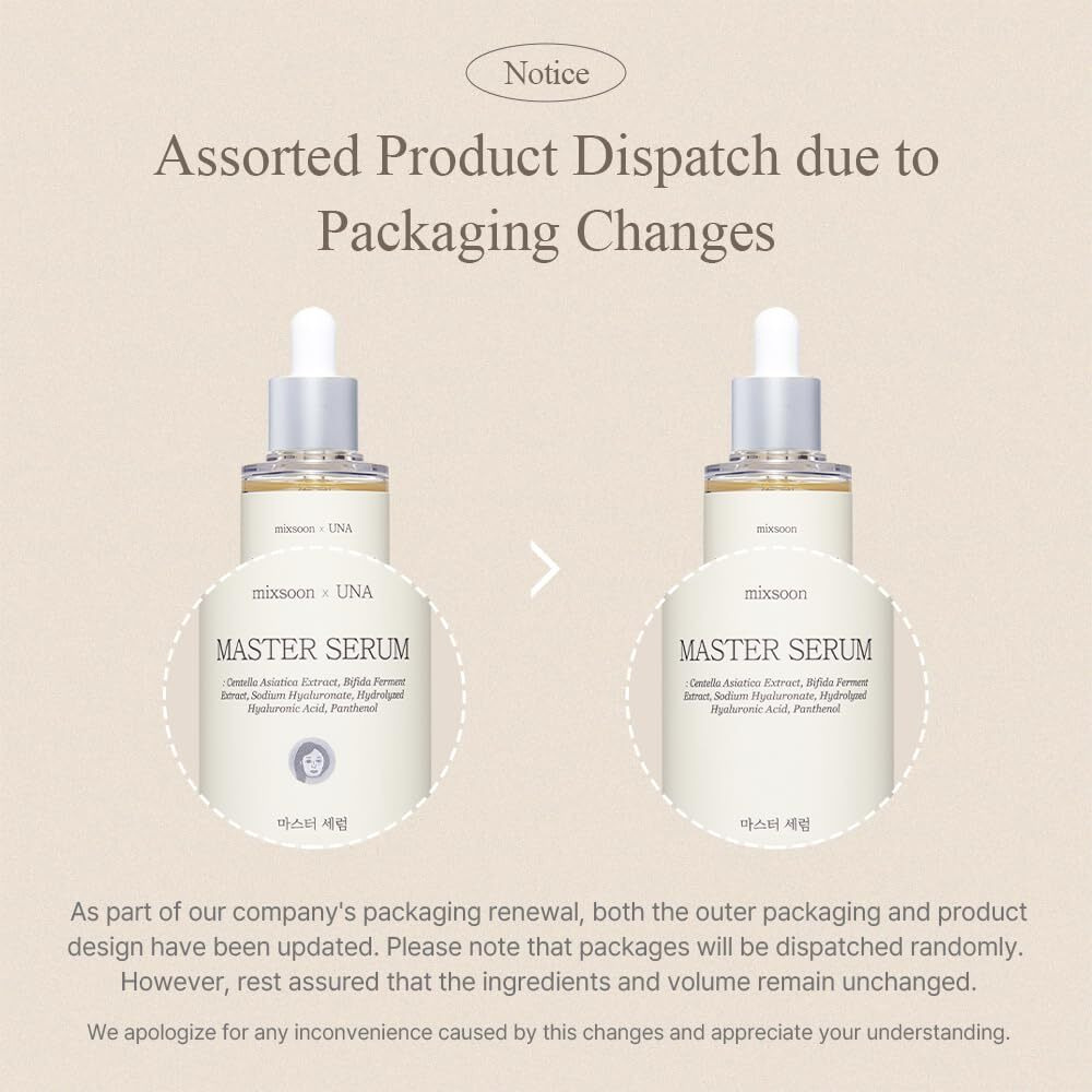 [Mixsoon] Master Serum 2.02 Fl Oz / 60 Ml | Moisturizing Serum For Healthy Skin And Improve Skin Barrier | Cruelty Free