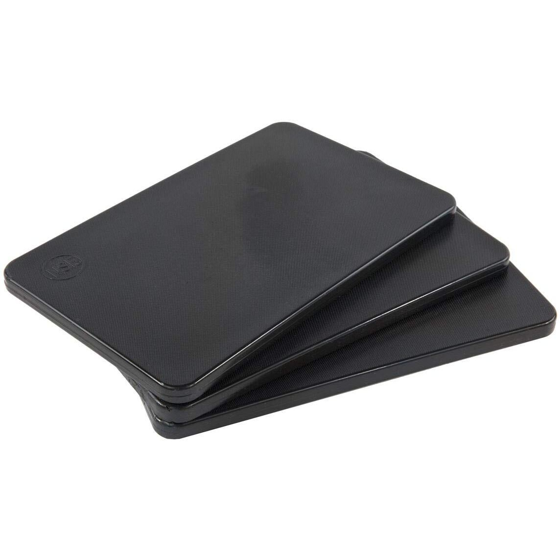 Plastic Bar Cutting Board 3 Pack For Restaurants - Bpa Free  Black