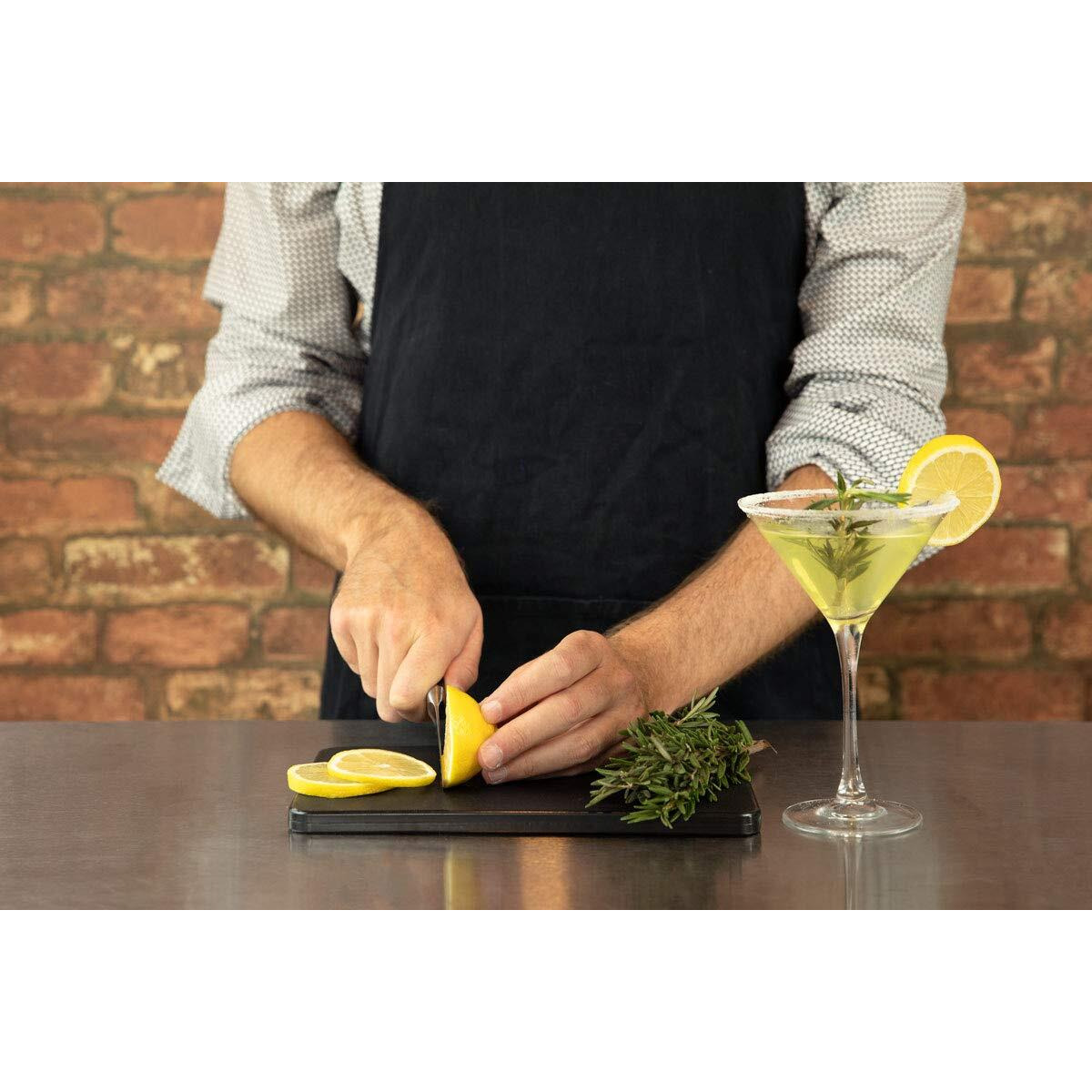 Plastic Bar Cutting Board 3 Pack For Restaurants - Bpa Free  Black