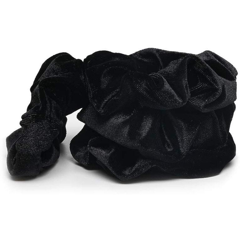 Ivyu Velvet Scrunchies With Pocket Zipper Hair Ties For Women Big Vsco Girl Stuff Scrunchy Hidden Hair Black Scrunchie Ponytail Holder Elastic Bands Gifts For Women