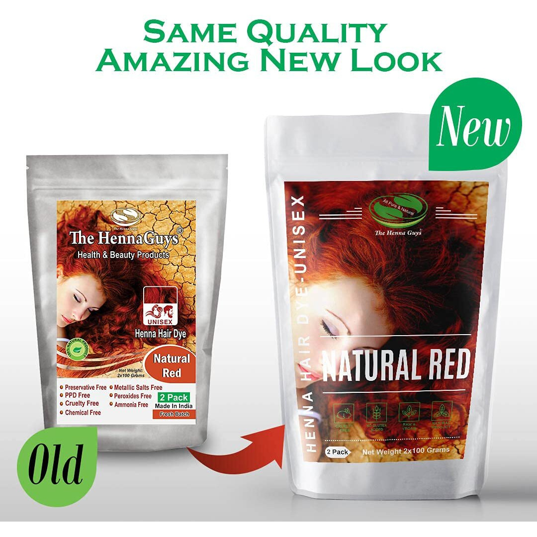 Natural Red Henna Hair Color/Dye 2 Pack - The Henna Guys