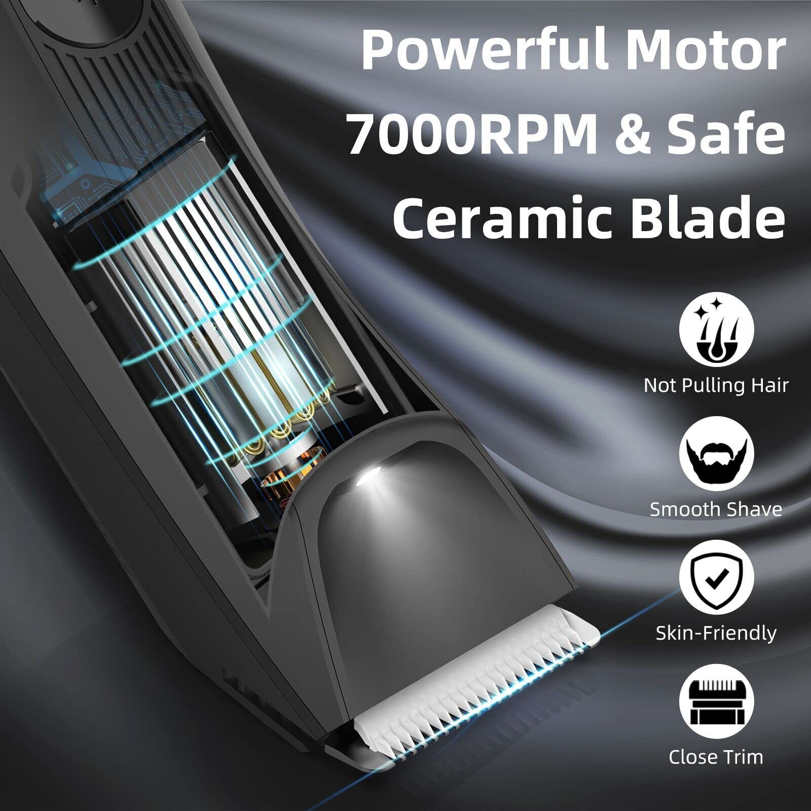 Invjoy Manscape  Body & Pubic Hair Trimmer For Men W/Light - No Nick  No Cut  Ball Trimmer Men - No Razor Burn Groin  Body Groomer Shaver  Ipx7 Waterproof Electric Razor W/Recharge Dock  Gift For Men