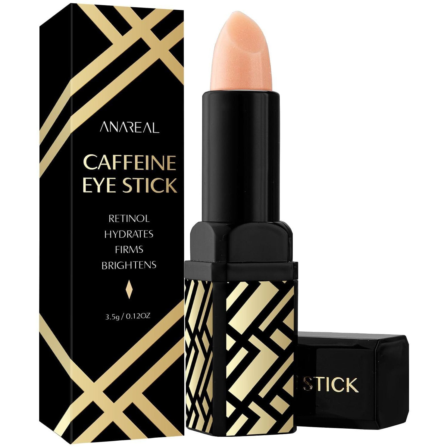 Caffeine Under Eye Balm Hydrating Eye Brightener Stick Cream For Dark Circles & Puffiness  Anti-Wrinkle Korean Skincare Treatment With Retinol  Instant Cooling Glow For Eyes  Face & Bags