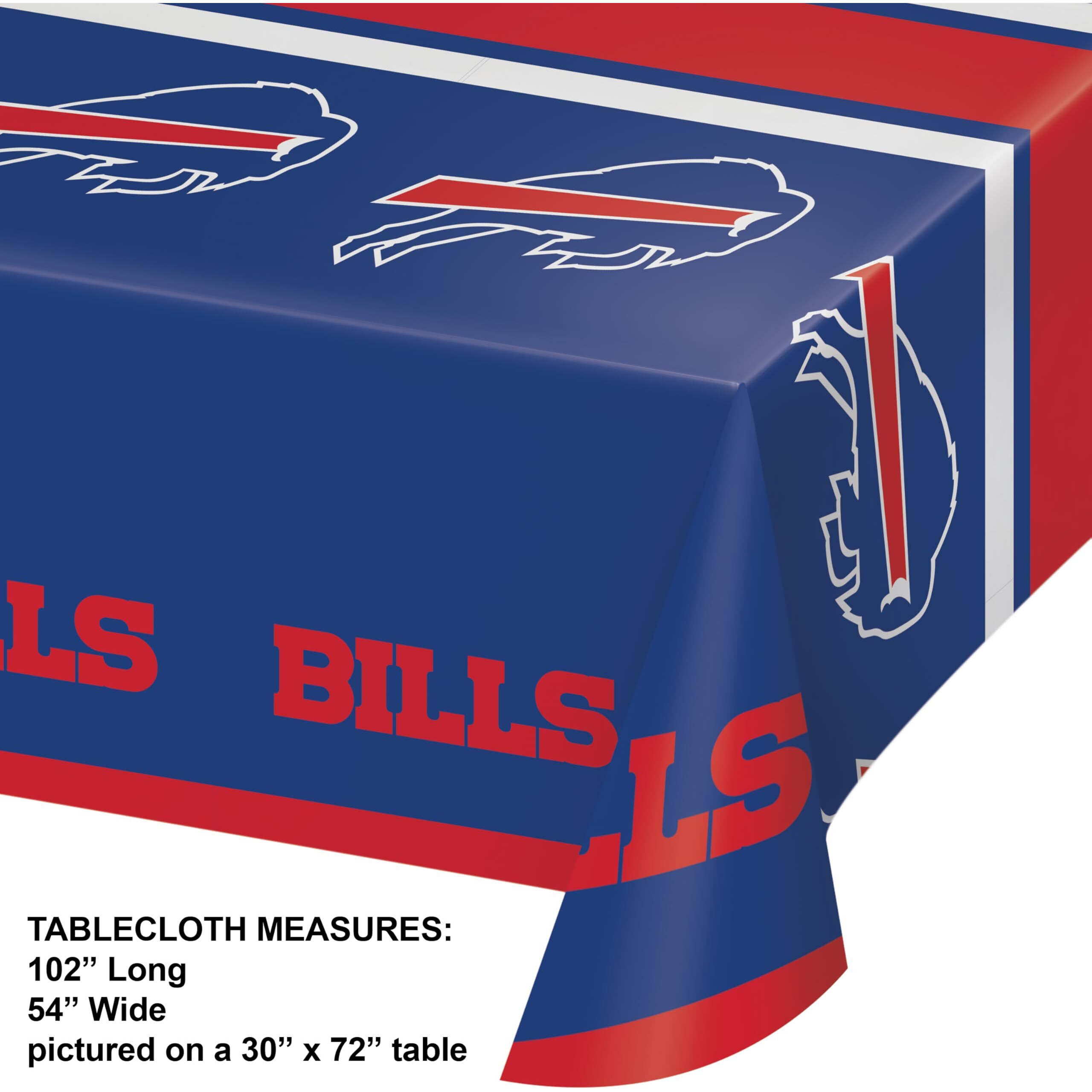 Trendware Buffalo Bills Plastic Tablecloths  3 Ct