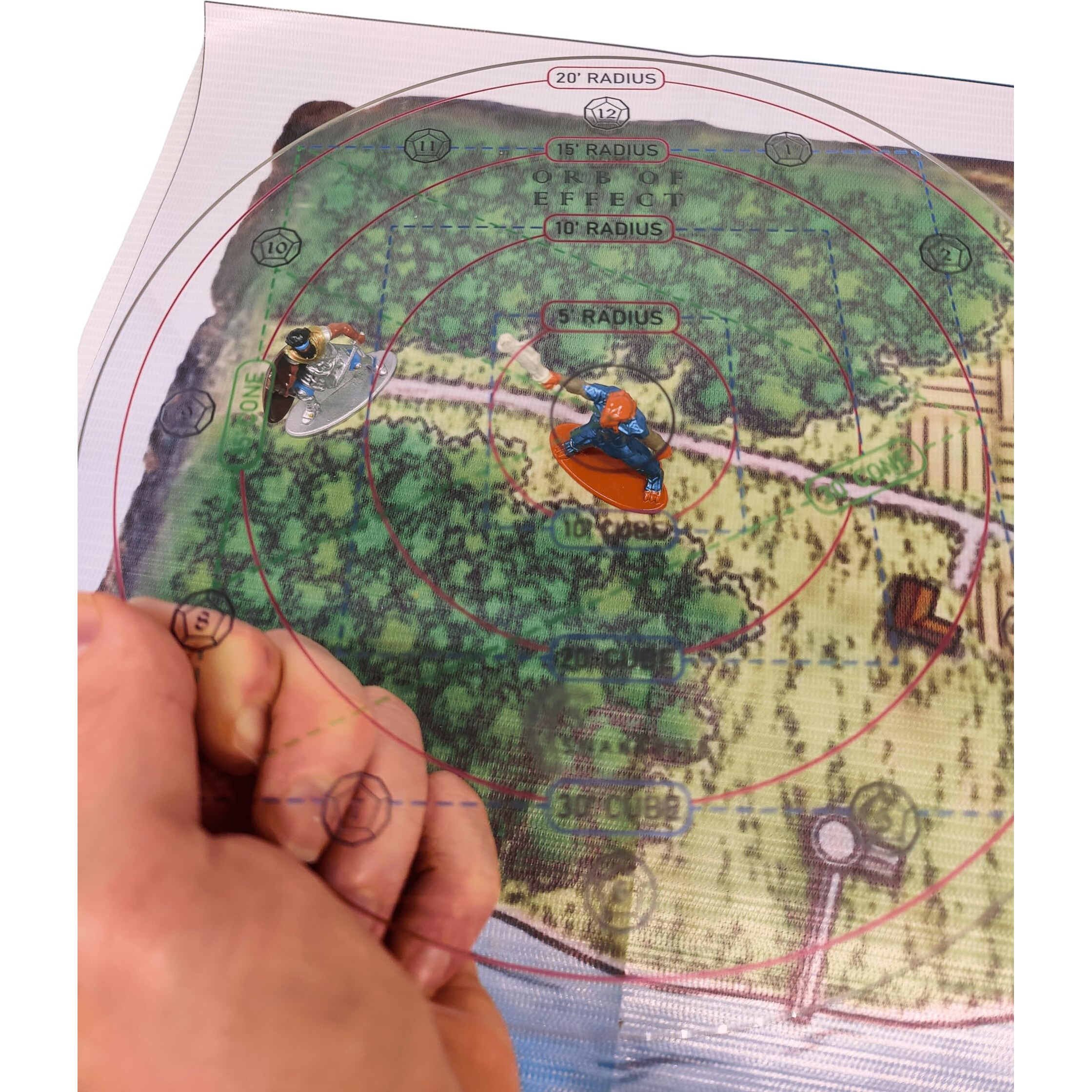 Futhark Dnd Spell Template Large To 30' Cube & 30' Cone  D&D Aoe Spell Template - Measure Area Of Effect Spell Template Dnd Accessories  D&D Accessories  Great Dm Gift