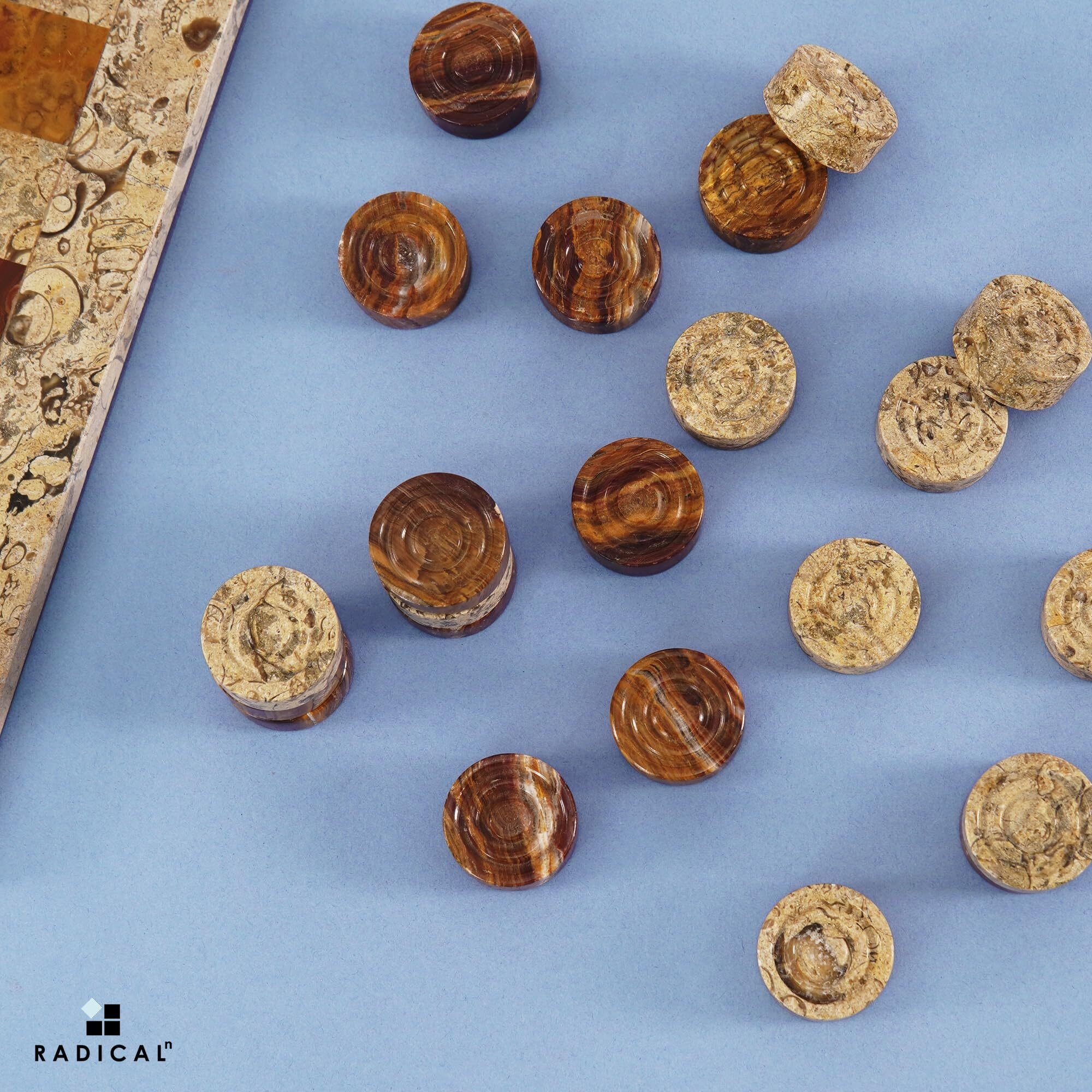 Radicaln Marble Checker Figures 1.25'' Inches Red And Coral Handmade Checkers Board Game In Sports & Outdoors - Draughts Checker  Checkers Pieces For Outdoor Games